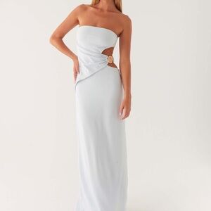 Peppermayo Strapless Light Blue Dress